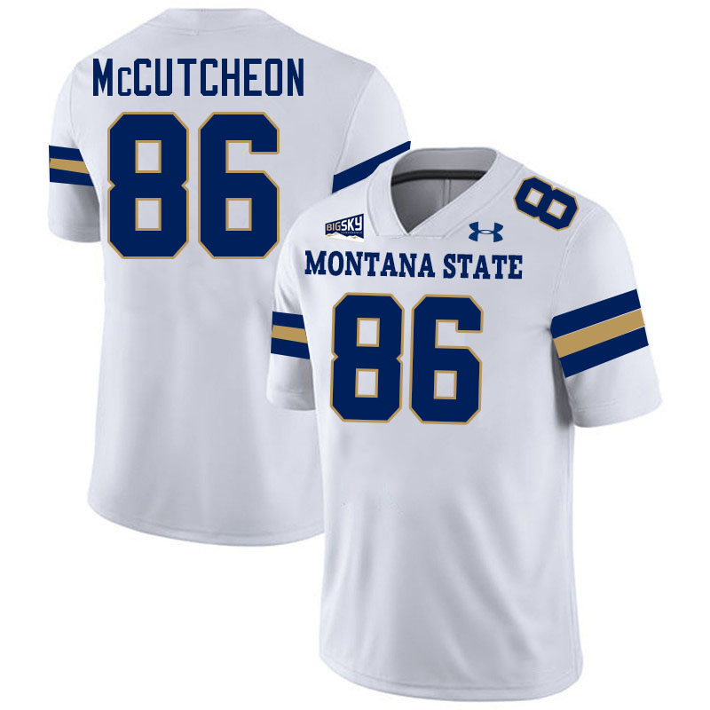 Montana State Bobcats #86 Lance McCutcheon College Football Jerseys,Uniforms Stitched-White